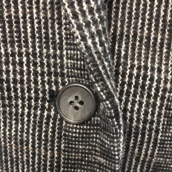 Ann Taylor Factory Tweed Blazer Gray Plaid Size 12 Wool blend - Picture 3 of 12